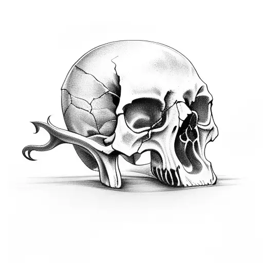 Realistic Vampire Skull Of Death
