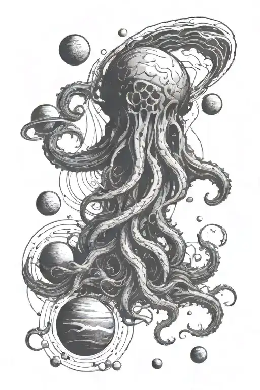 Kraken Space Surrounded By Planets