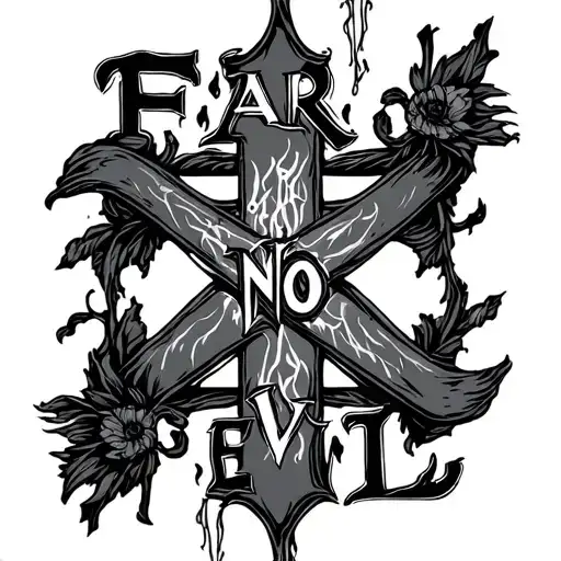 Cross With Fear No Evil In Words