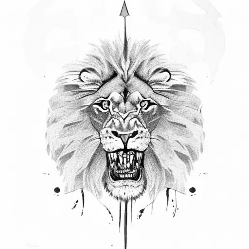 Lion Skull With Blood