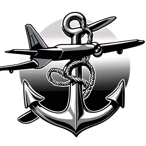 Anchor With Airplane