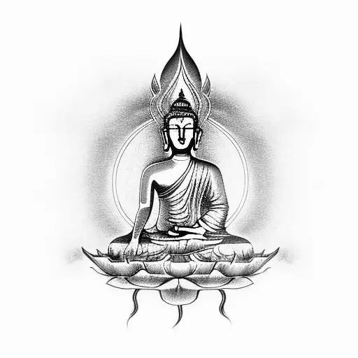 Lord Buddha With Lotus Symbolism Of Parents