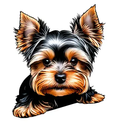 Small Yorkie Dog Face