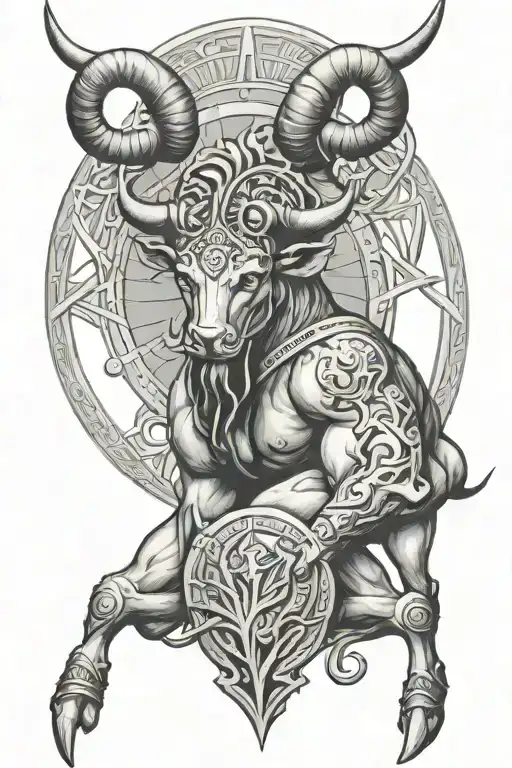 Roman Taurus Zodiac Sign Full Back
