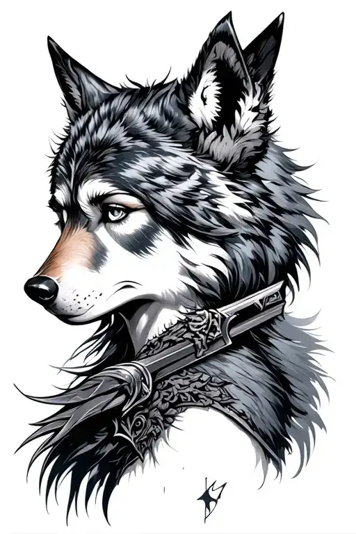 Wolf Warrior Girl Side Profile