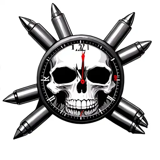 Skull Clock Bullets