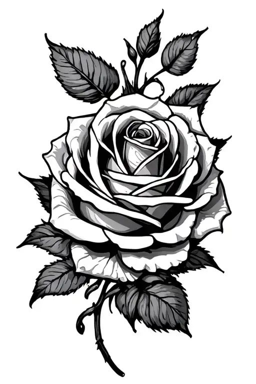 Love Yourz And Rose Intertwined