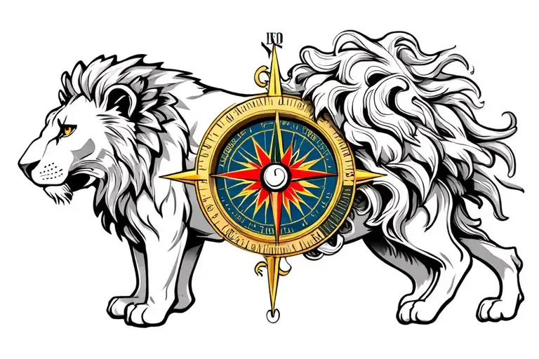 Colombian Origin Lion Travel Compass