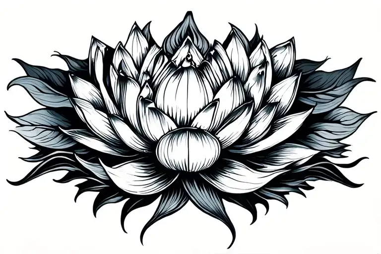 Aquarius And Pisces Zodiac With Lotus Flower Blooming