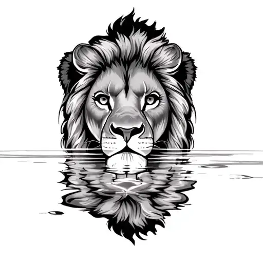Lion Reflection