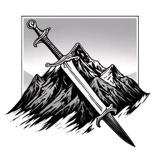 Swiss Alps And Sword