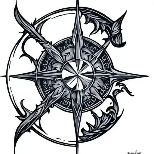 Vegvisir Symbol Shoulder