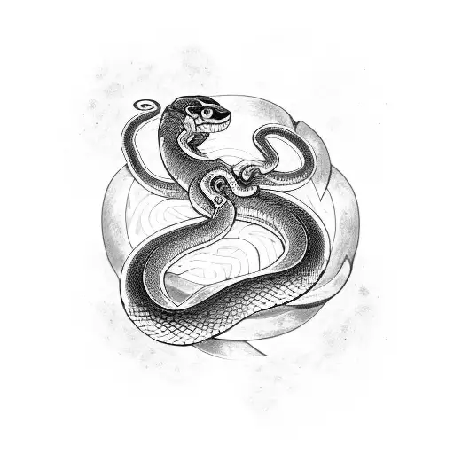 Snake With Druid Symbols