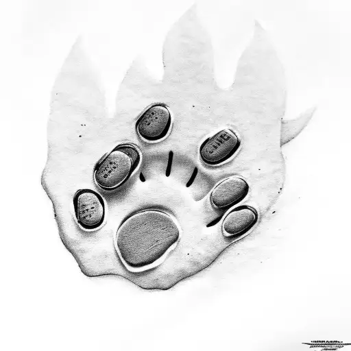 Bear Paw With Symbol