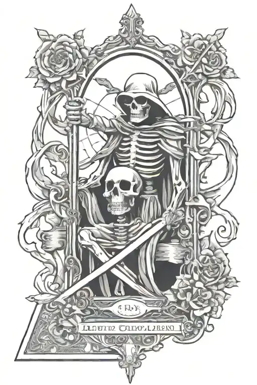 Tarot Card Death Black Work