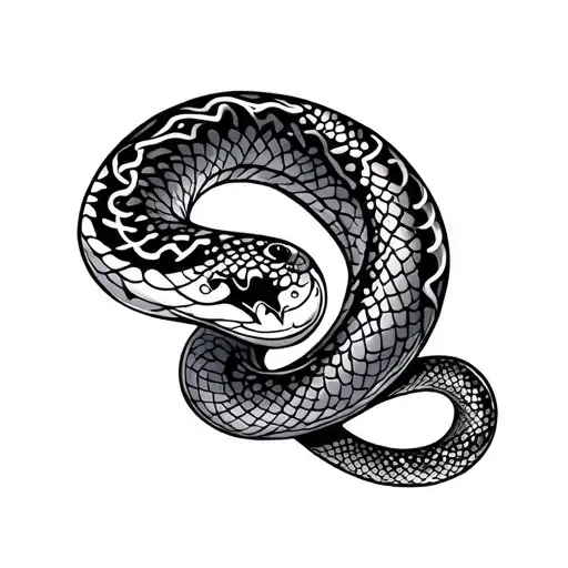 Arabic Patience Snake Coiled