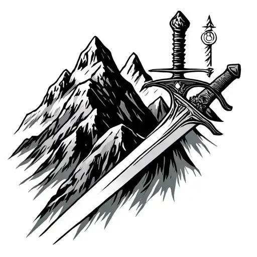 Swiss Alps With A Sword