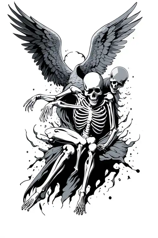 A Skeleton Destroying His Angel