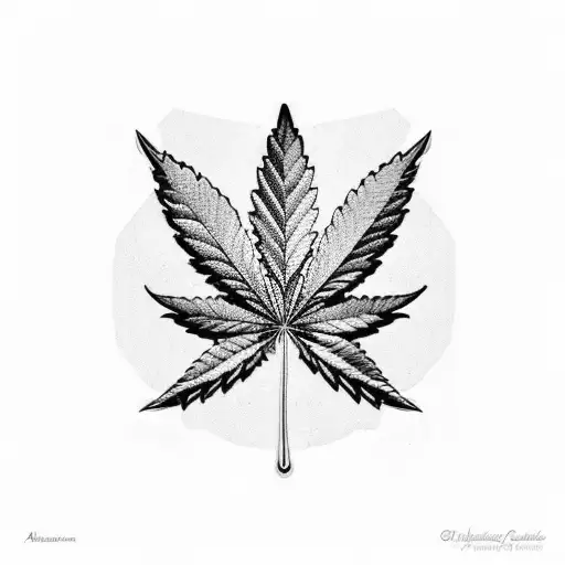 A Binary Code Pattern Forming A Cannabis Leaf