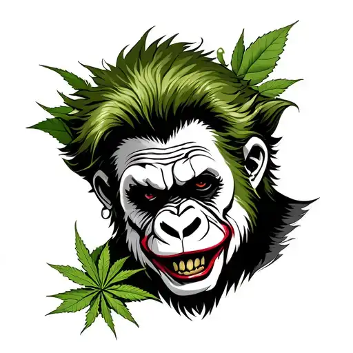 Weed Trippy Gorilla Joker