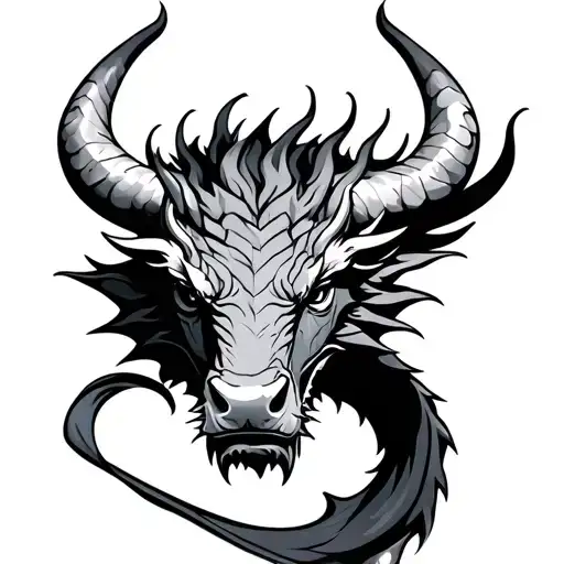 Dragon And Bull Head