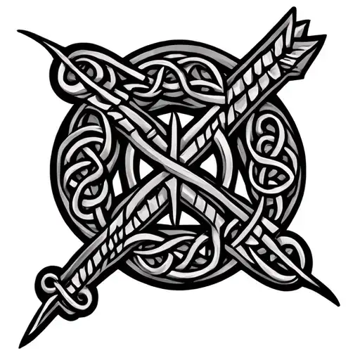 Celtic Family Symbol With Ogham Writing