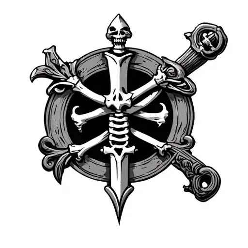 Dagger Shaped Like A Skeleton Key