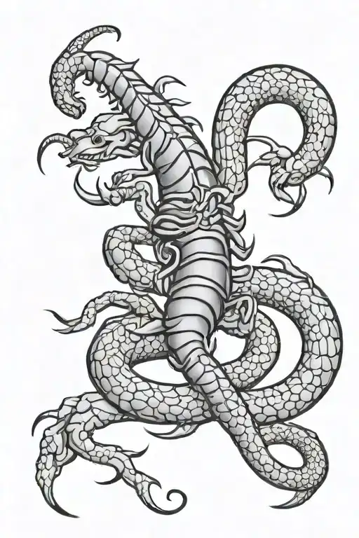 Scorpion Killing A Snake