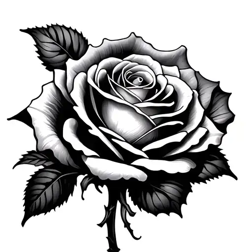 Rose Fading Into Digital Artwork