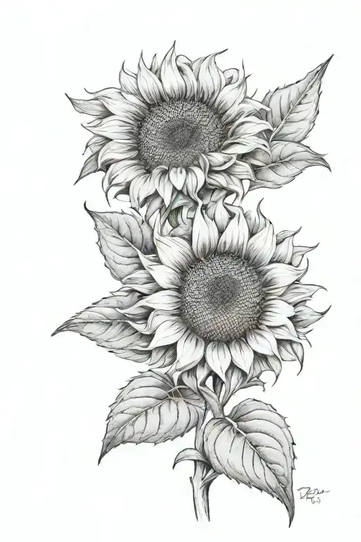 Sunflower Half Burned