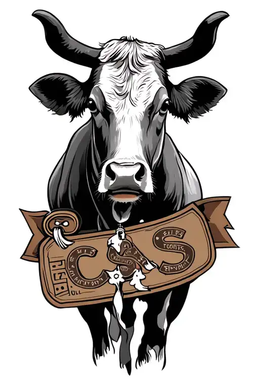 Western Sleeve With Cow Tag That Has Cs On It