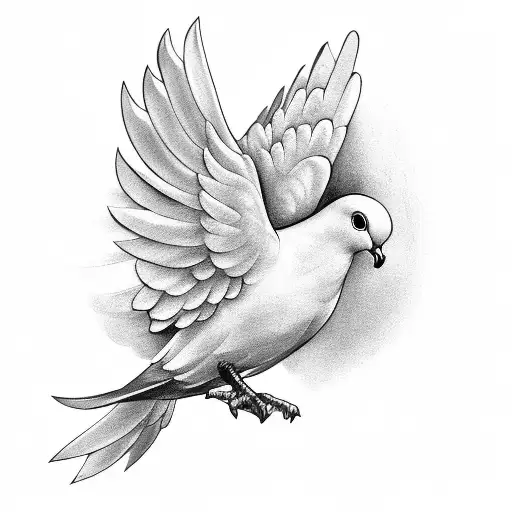 Dove Wings And A Heart