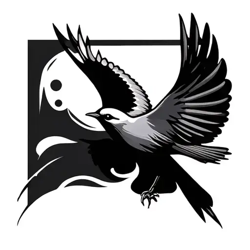 Traditional Swallow Bird Flying