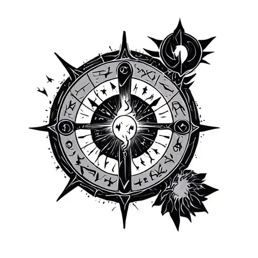 Zodiac And God Symbol In Alchemy