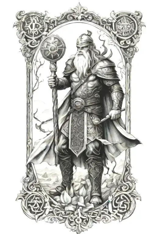 Eir Norse Mythology Scene