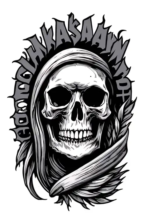 Chickasaw Word With Skull