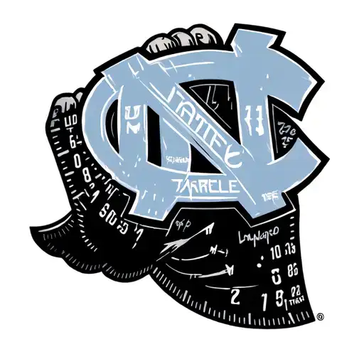 Longitude And Latitude Coordinates Wrist With Unc Tarheel Logo And Cardinal