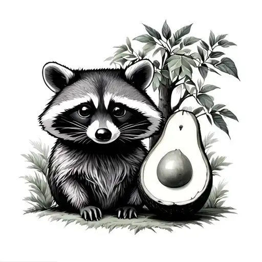 Avocados A Tree And A Racoon