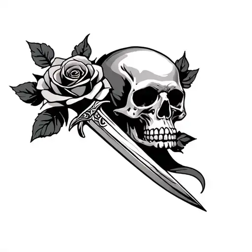 The Dagger Pokes The Skull In The Roses
