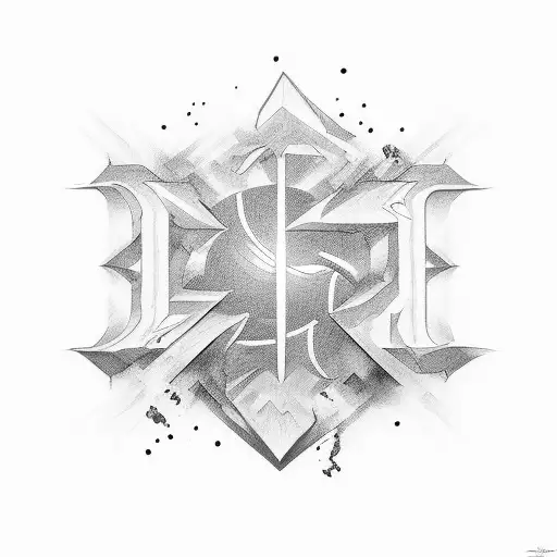 Genesis Lettering With Shadows