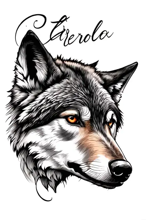 A Mother Nature Themed Arm Sleeve Tattoo Featuring A Wolf