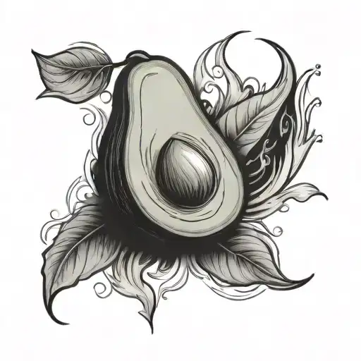 Avocado And Fire Flames