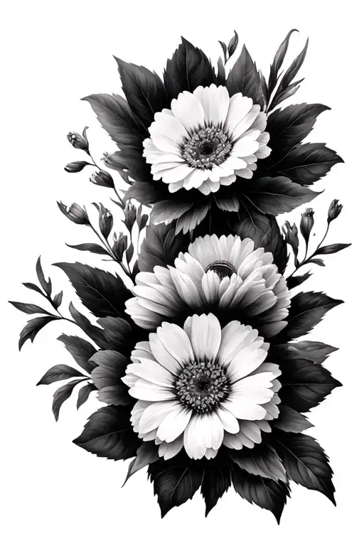 August And December Birth Flowers Realism