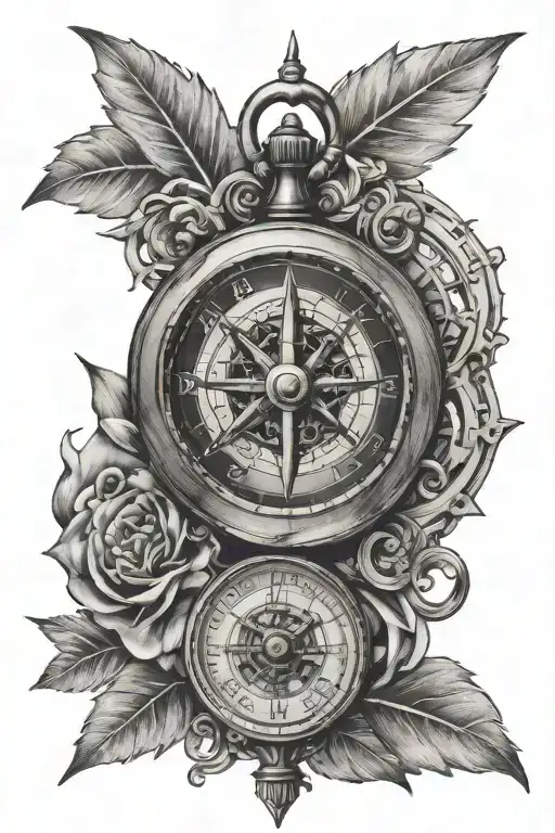 Compass And Clock Hands