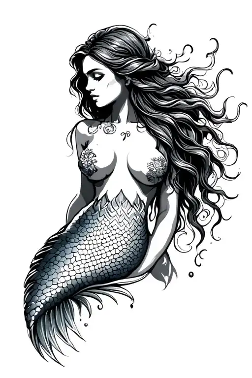 Mermaid Looking At Guam