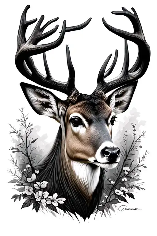 Realistic Deer Portrait