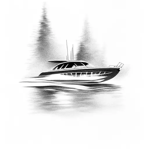 A Speedboat Wiht Money Flying Out Of It