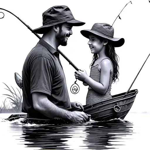 Memory Of Dad N Daughter Fishing