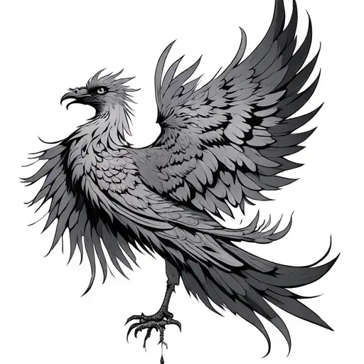 Phoenix Black Outline
