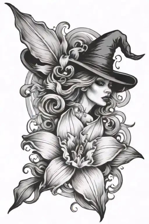 A Daffodil Flower Witch Smoke Around It